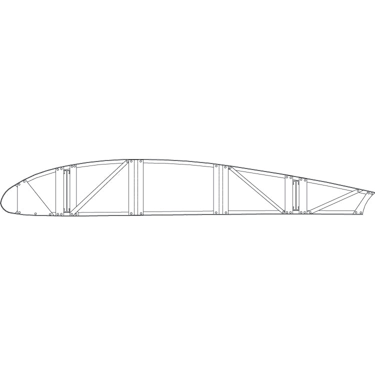 Aileron Rib for J3 Wood Spar, J4 Strut Attach