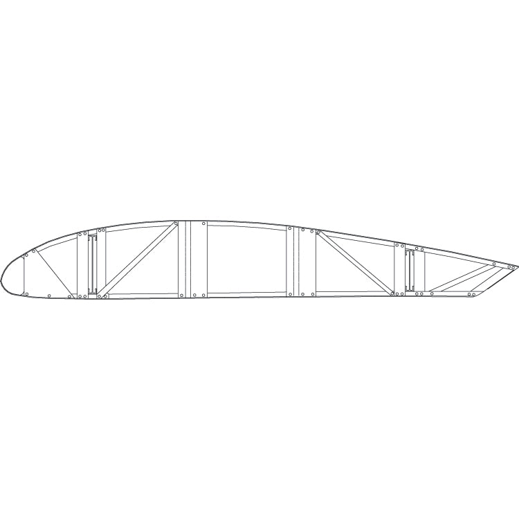 Flap Rib, PA-18 (16 Rib) Round Tip Wing