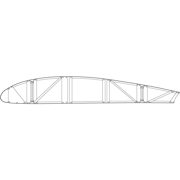 Zero Draft Interference Rib Triangle Aileron Front Interference Rib, PA-18 – Dakota Cub Aircraft